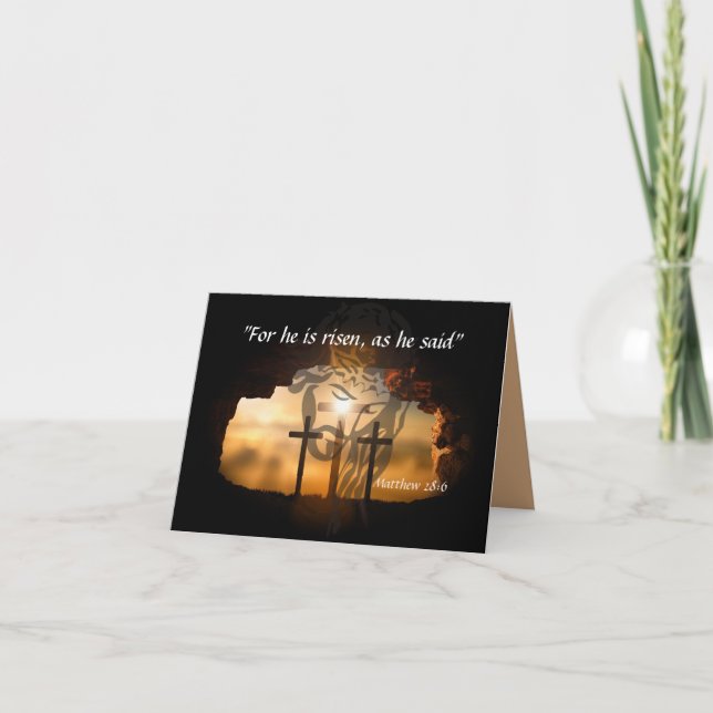 Matthew 28:6 thank you card (Front)