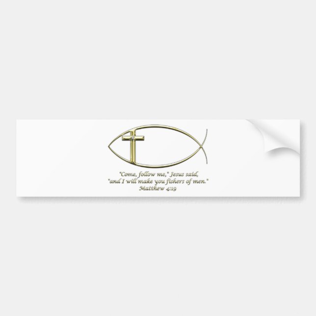 Matthew 4:19 bumper sticker (Front)