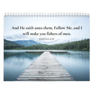 Matthew 4:19 Jesus Said Follow Me Bible Verse Calendar