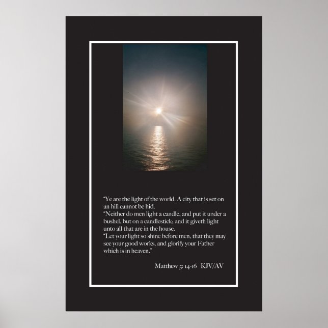 Matthew 5:13-16 Scripture Poster (Front)