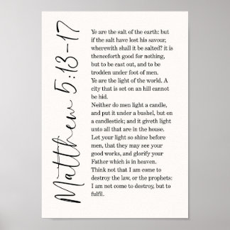 Matthew 5:13 Typography Wall Art Print