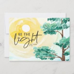 Matthew 5:14 Be the Light Bible Christian Card