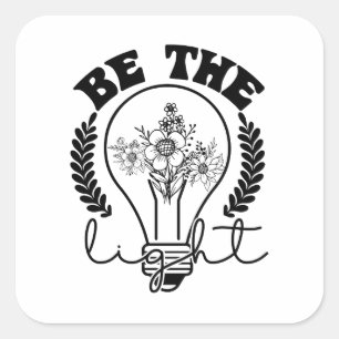 Matthew 5:14 Be The Light Christian Bible Verse  Square Sticker