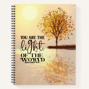 Matthew 5:14 You are the Light of the World Bible Notebook