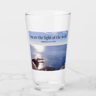 Matthew 5:14 You are the light of the World Ocean Glass