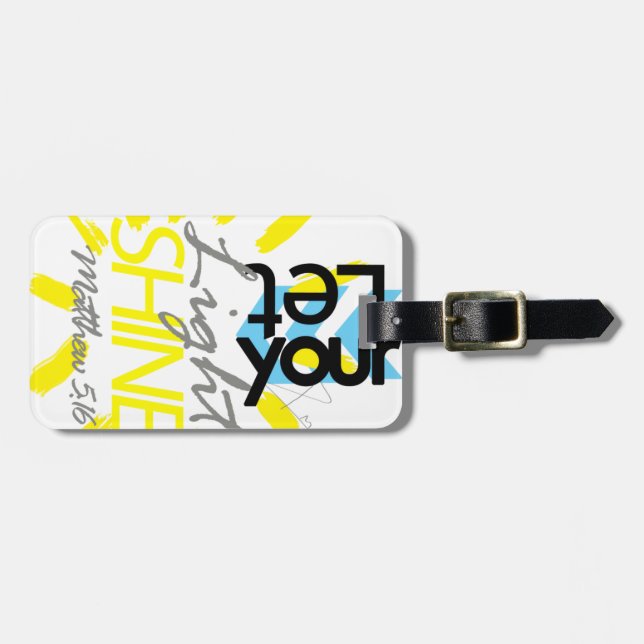Matthew 5:16 luggage tag (Front Horizontal)