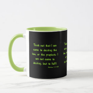 Matthew 5:17 KJV Bible Scripture Two-Tone Mug