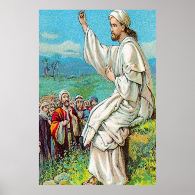 Matthew 5:1-12 Those Who Are Blessed poster (Front)