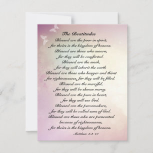Matthew 5:3-10 Beatitudes Bible Flat Card
