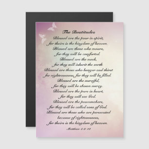 Matthew 5:3-10 Jesus' Beatitudes Magnetic Card