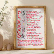 Matthew 5 3 12 Jesus Blessed Christian Bible Verse