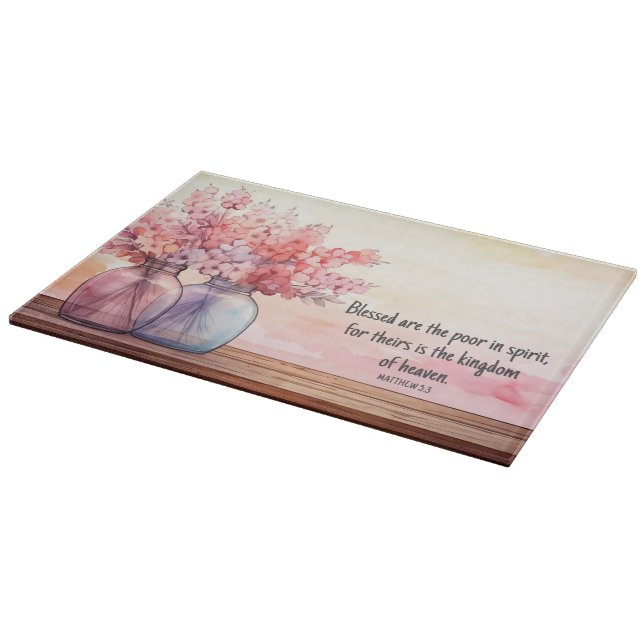 Matthew 5:3 Cutting Board (Corner)