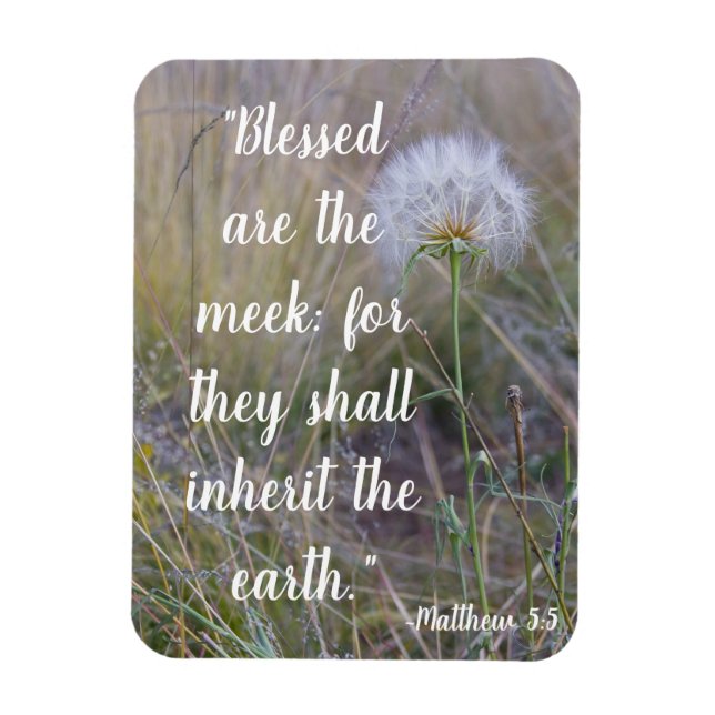 Matthew 5:5 magnet (Vertical)