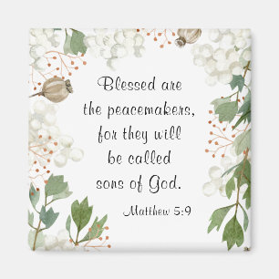 Matthew 5 9 Blessed are the Peacemakers Beatitudes Magnet