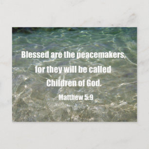 Matthew 5:9 postcard
