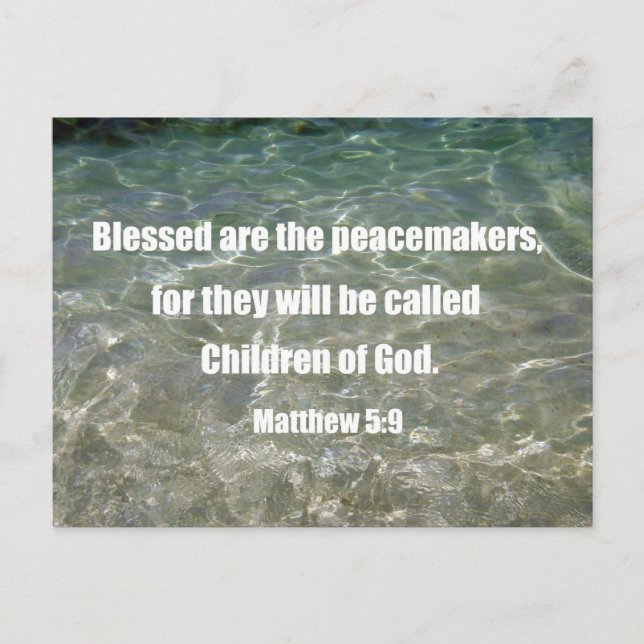 Matthew 5:9 postcard (Front)