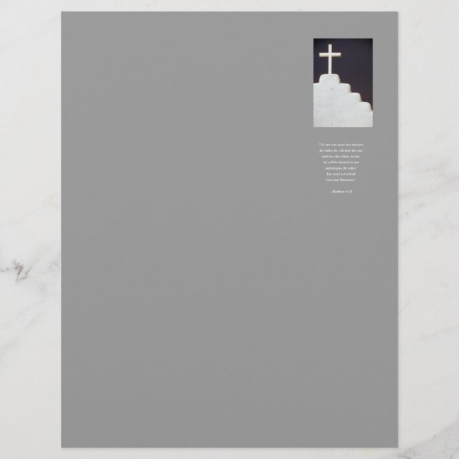 MATTHEW 6:24 Bible Verse (Front)