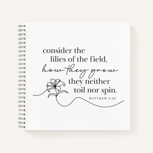 MATTHEW 6:28 Journal (Front)
