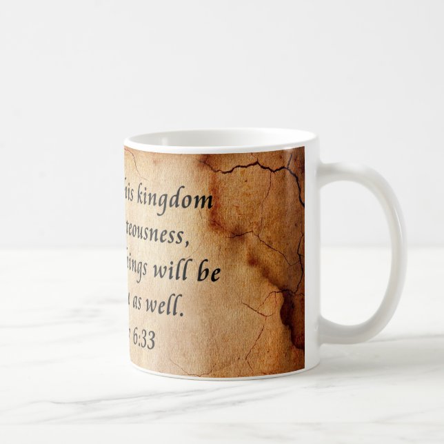 Matthew 6:33 Bible Verse Coffee Mug (Right)