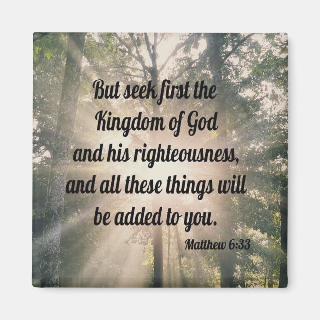 Matthew 6:33 magnet (Front)