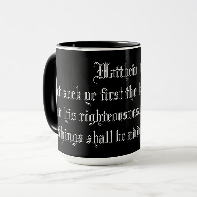MATTHEW 6:33 MUG (Front Left)
