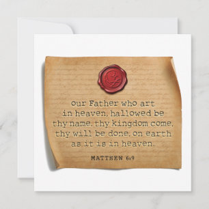 MATTHEW 6:9 - Personalised Notecard