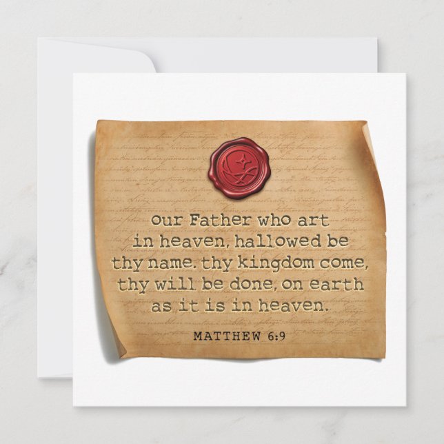 MATTHEW 6:9 - Personalised Notecard (Front)