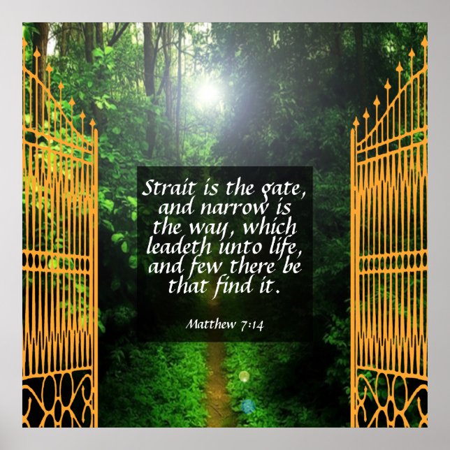 Matthew 7:14  poster (Front)