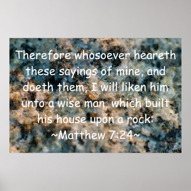 Matthew 7:24 poster (Front)