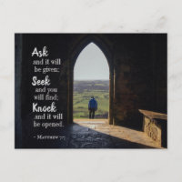 Matthew 7:7, Ask and it will be given