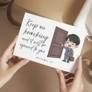 Matthew 7:7 Bible Scripture Jw Encouragement Card