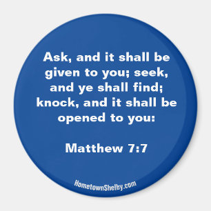 Matthew 7:7 Bible Verse magnet