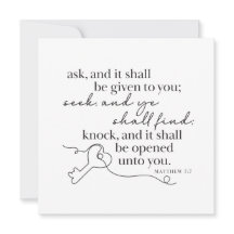 MATTHEW 7:7 - Personalised Note Card