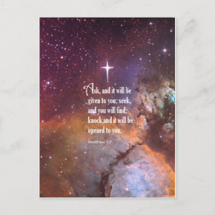 Matthew 7:7 postcard