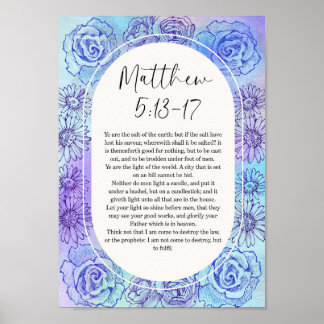 Matthew Bible Verse WallArt Poster