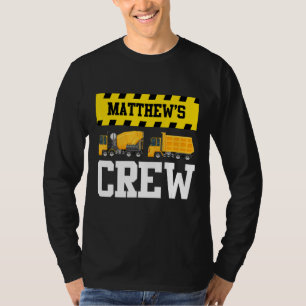 Matthew Construction Crew Custom Dumptruck Dump Tr T-Shirt