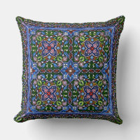 Matthew Digby Wyatt Textile Design in Green Blue