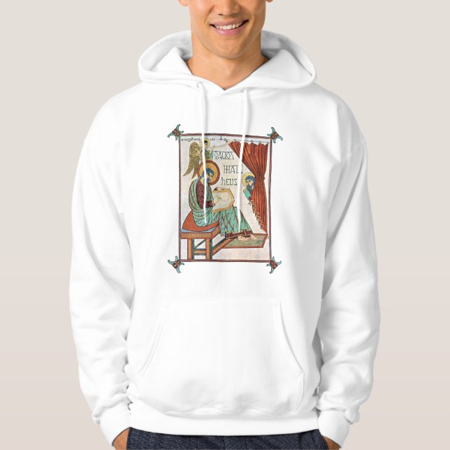 Matthew From Lindisfarne Mediaeval Manuscript Hoodie (Front)