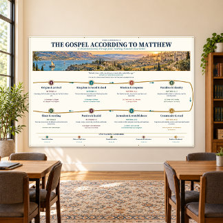 Matthew Gospel Bible Study Wall Banner 72x48