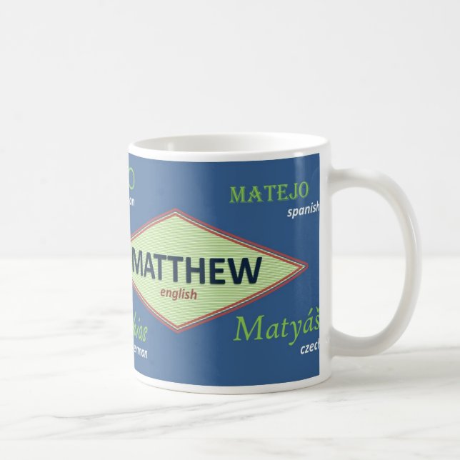 Matthew International Name Mug (Right)