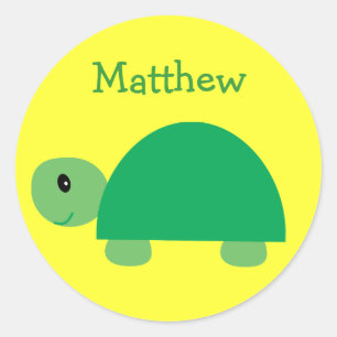 Matthew´s cute green turtle stickers