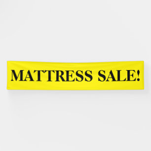 Mattress sale simple black yellow banner sign