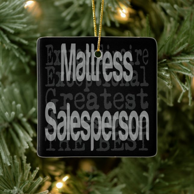 Mattress Salesperson Extraordinaire Ceramic Ornament (Tree)