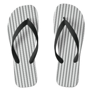 Mattress Ticking Striped Pattern in Black White Thongs