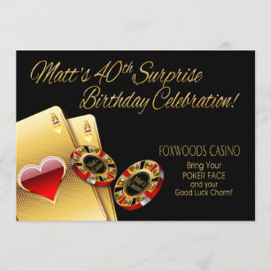 Matt's Casino Party ASK ME TO PUT NAMES IN CHIPS Invitation