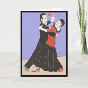 Mature Couple Dancing, Greetings Card