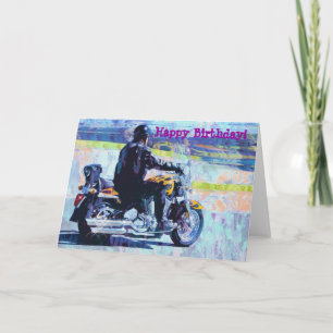 "Mature" Motorbike Biker Birthday Card