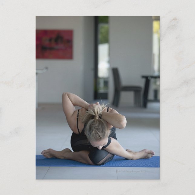 Mature woman exercising 3 postcard (Front)