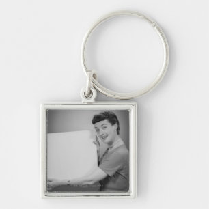 Mature Woman Key Ring