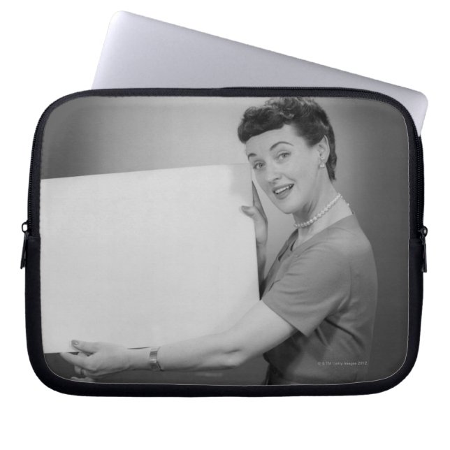 Mature Woman Laptop Sleeve (Front)